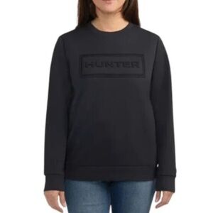 Hunter Embossed Logo Sweatshirt - sueded Material - Large - Black